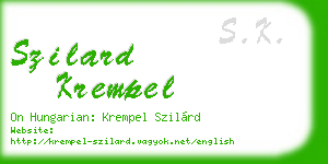 szilard krempel business card